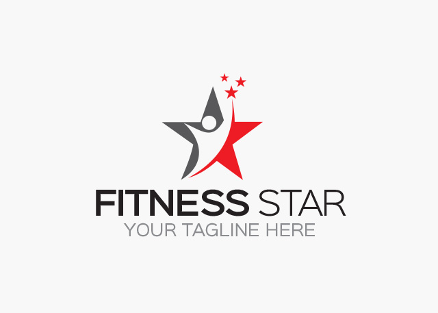 Fitness Star Logo Graphic Pick