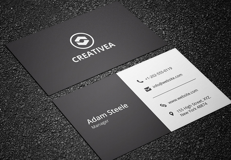 Black & White Business Card Bundle Graphic Pick