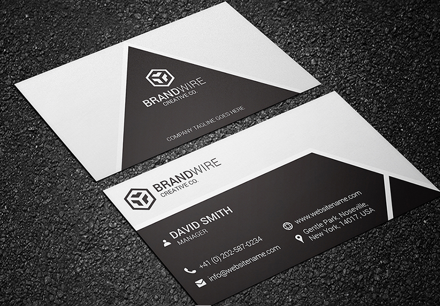 black and white business card 02