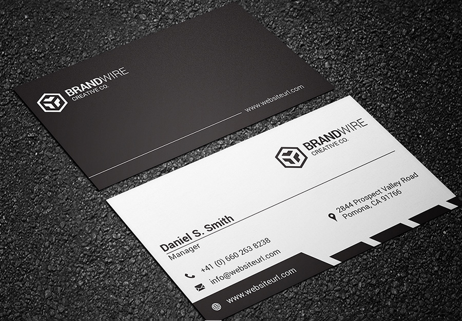 black and white business card 03