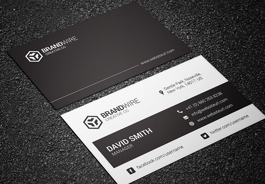 black and white business card 06