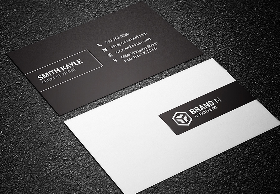 black and white business card 07