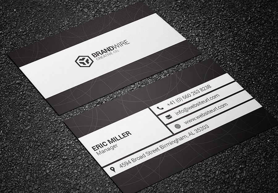 black and white business card 08