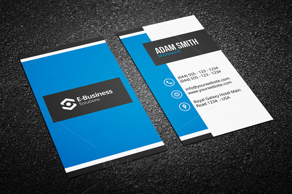 blue visiting card design