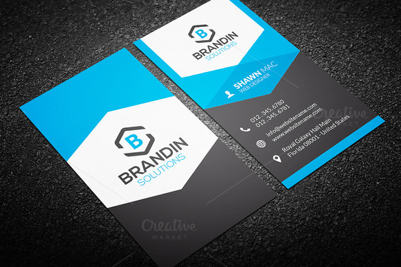 red business card template