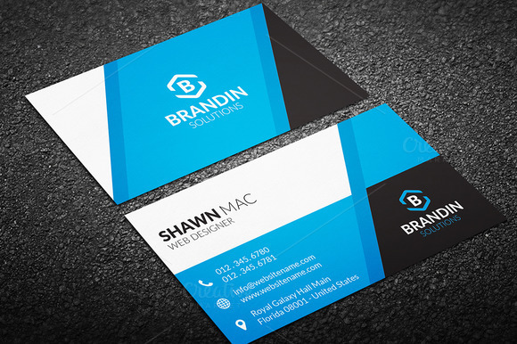 black and white business card template