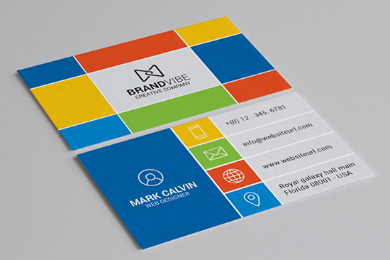 creative flat business card 73