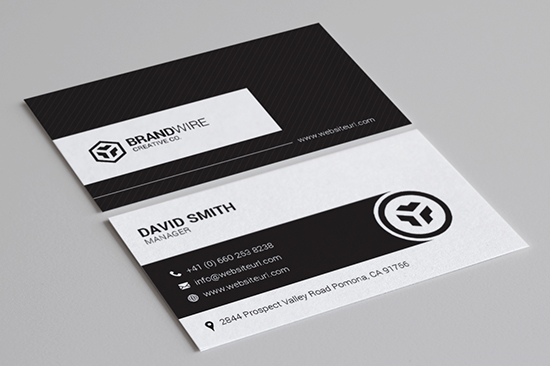 minimal black & white business card 70