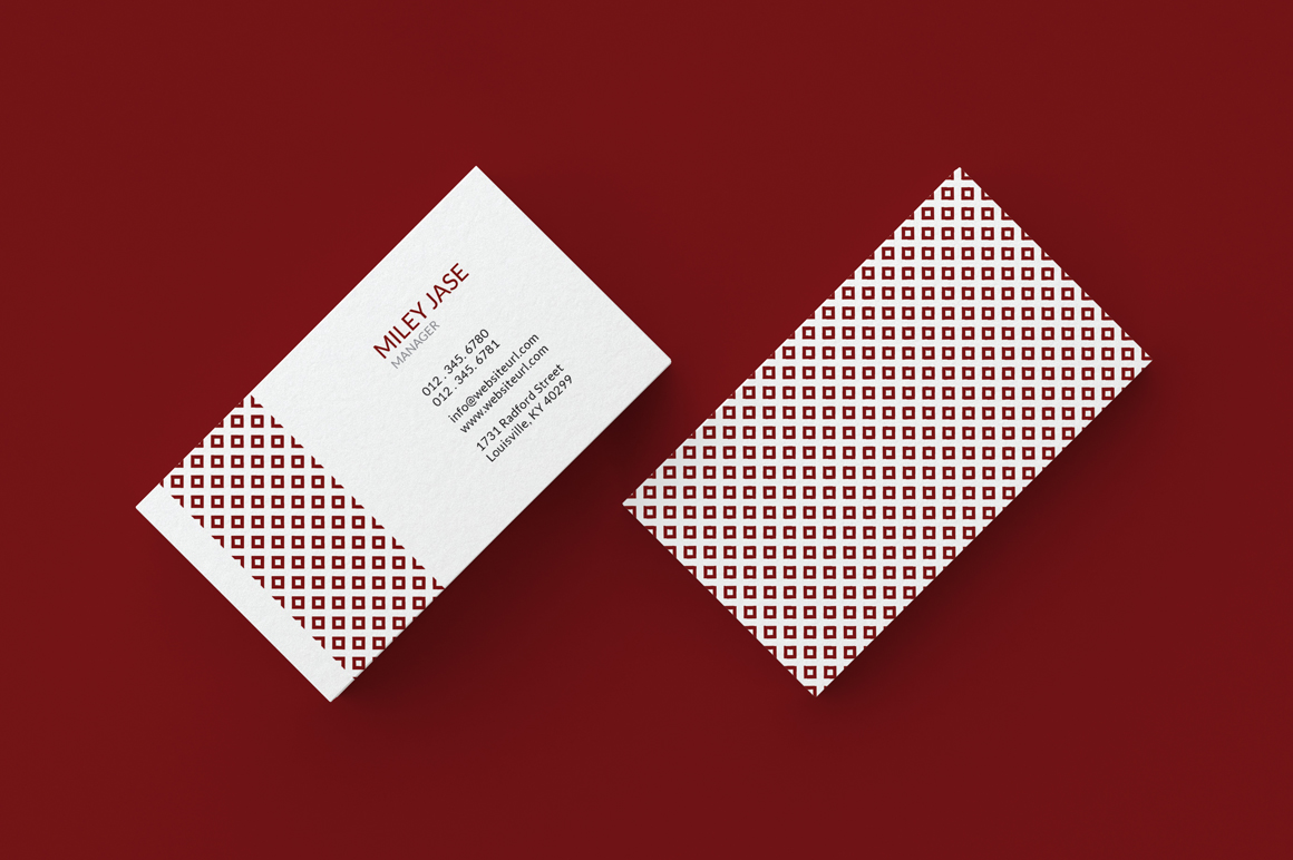 retro vintage minimal business card