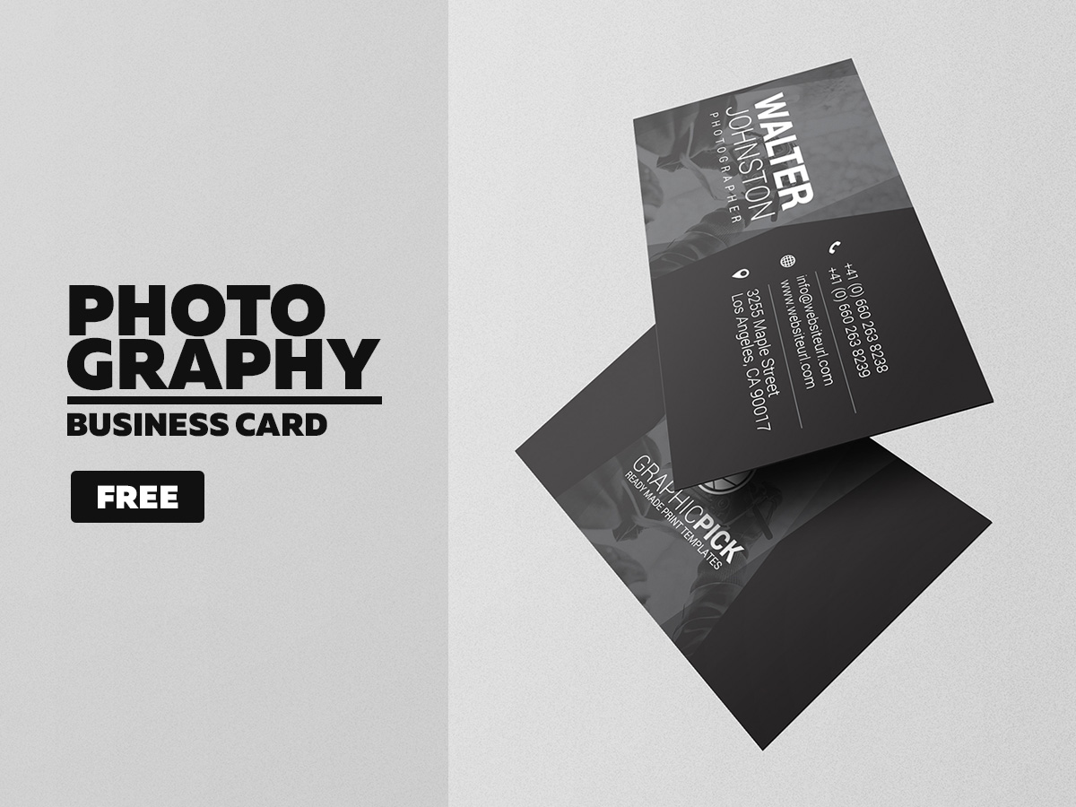 Free Photography Business Card - Graphic Pick Pertaining To Free Business Card Templates For Photographers