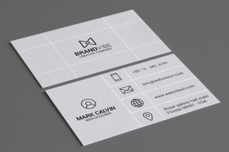 7 Clean Minimal Business Cards - v4 - Graphic Pick