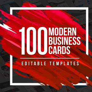 100 Modern Business Cards Bundle