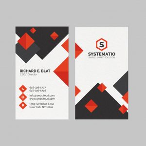 Vertical Abstract Business Card 55