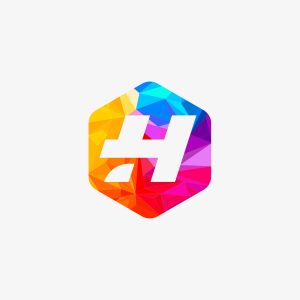 H Letter Logo – Pixel Logo – Colorful Logo