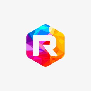 R Letter Logo – Pixel Logo – Colorful Logo