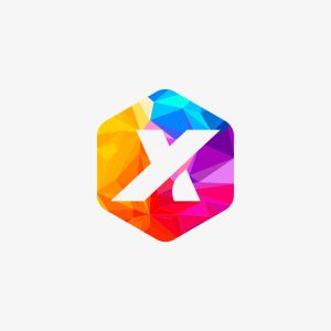 X Letter Logo – Pixel Logo – Colorful Logo